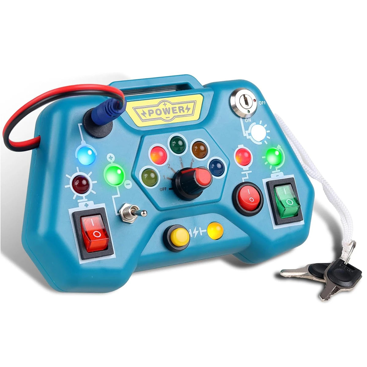 Montessori Busy Board Sensory Toys with LED Light Switch Control Board Travel Activities Children Games for 2-4 Years Old
