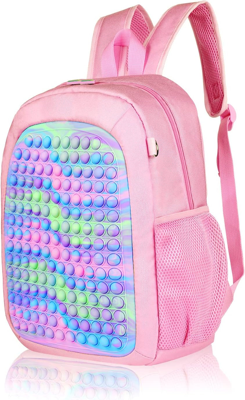 Pop School Backpack for Girls, Large Capacity Lightweight Bookbag Schoolbag Backpack for School Supplies Back to School
