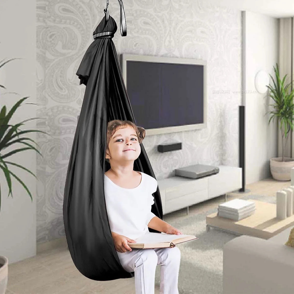 Sensory Swing for Kids with Special Needs - Therapy Swing Cuddle Swing Indoor Outdoor Hammock - Hardware Included - Autism, ADHD, Aspergers, Sensory Integration - Child & Adult