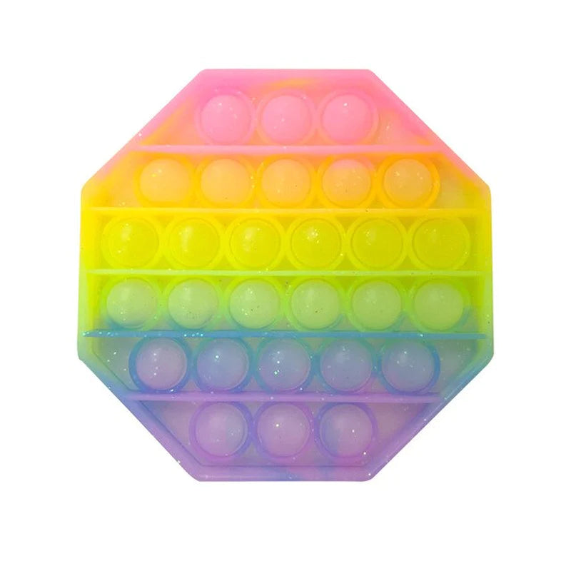 Glittering Antistress Toys Ice Cream Push Bubble Sensory Toys Children Autism Fidget Stress Reliever Toy for Kids Adult