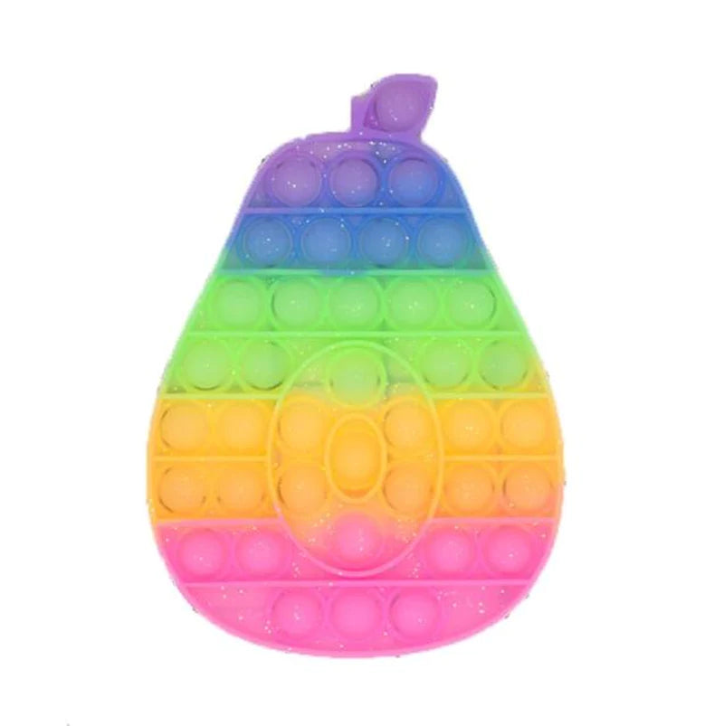 Glittering Antistress Toys Ice Cream Push Bubble Sensory Toys Children Autism Fidget Stress Reliever Toy for Kids Adult