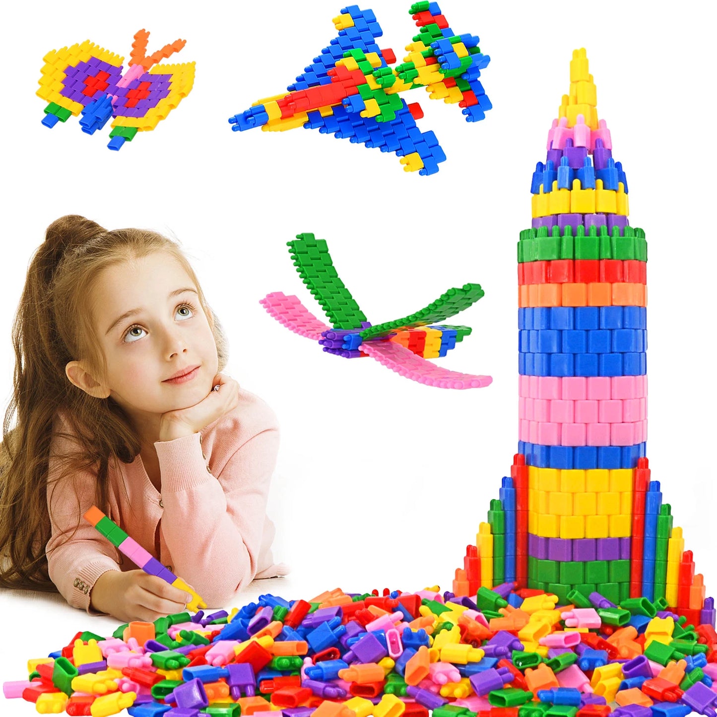 600 Pcs Set Building Blocks Construction STEM Toy - Educational Kit