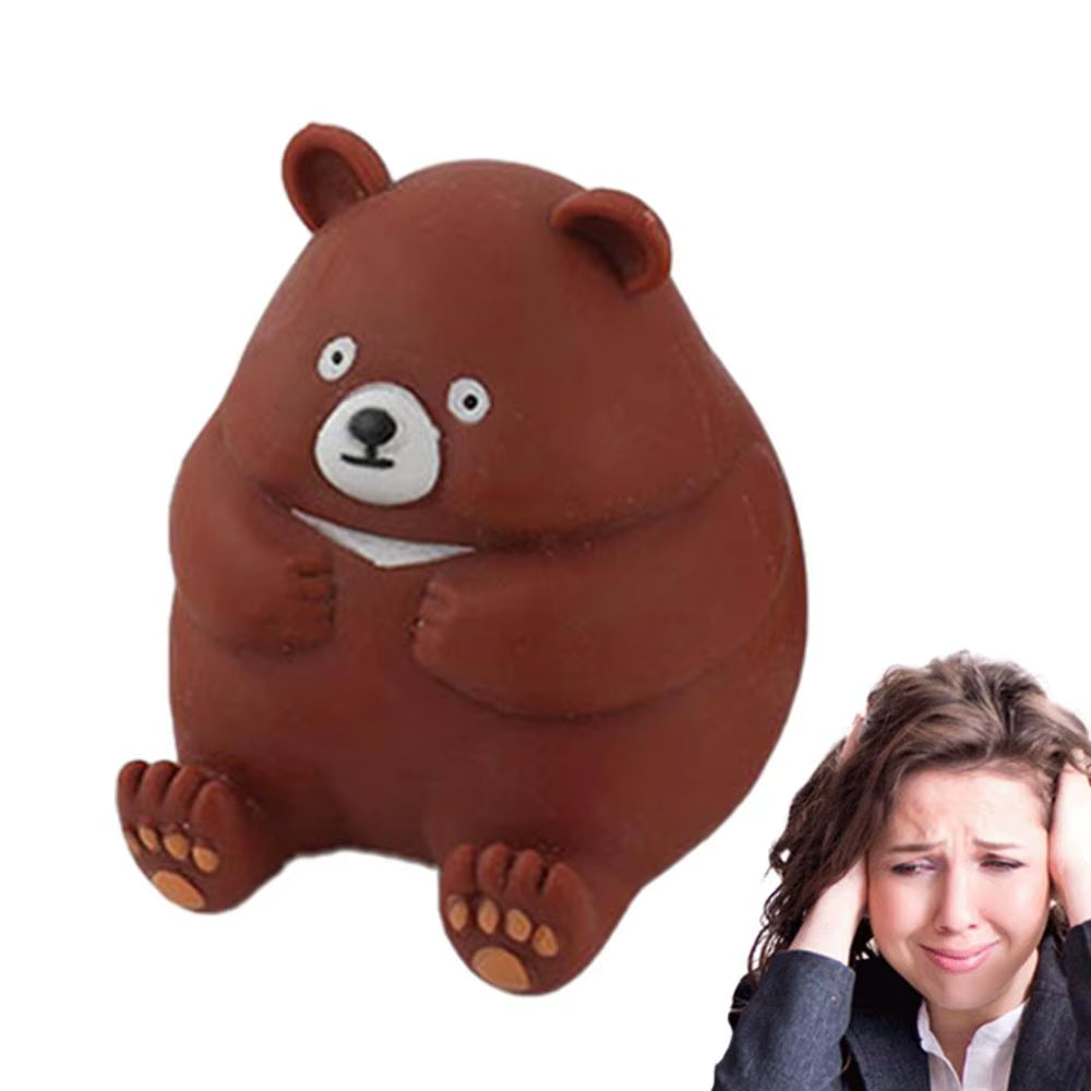 Sensory Stress Toys Squeeze Fidget Toys for Kids Mochi Squeeze Animal Toys Grab and Snap Finger Sensory Toy Slow Rising Bear Toy