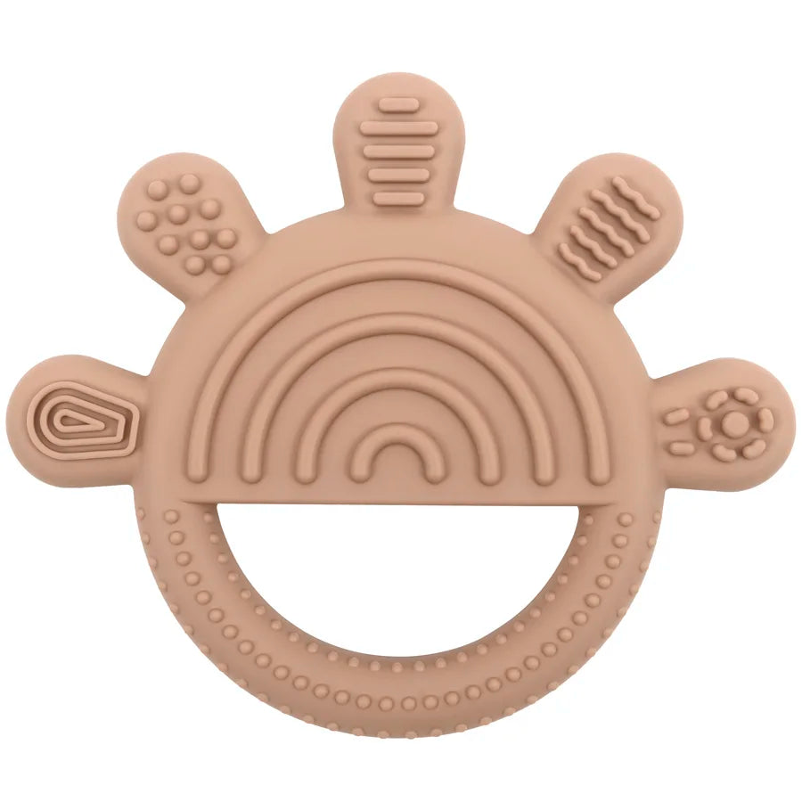 1Pc Silicone Teether Toy BPA Free 0-12 Baby Toys Teething Ring Sensory Toys for Kids Chewing Teething Soothing Toys Accessories