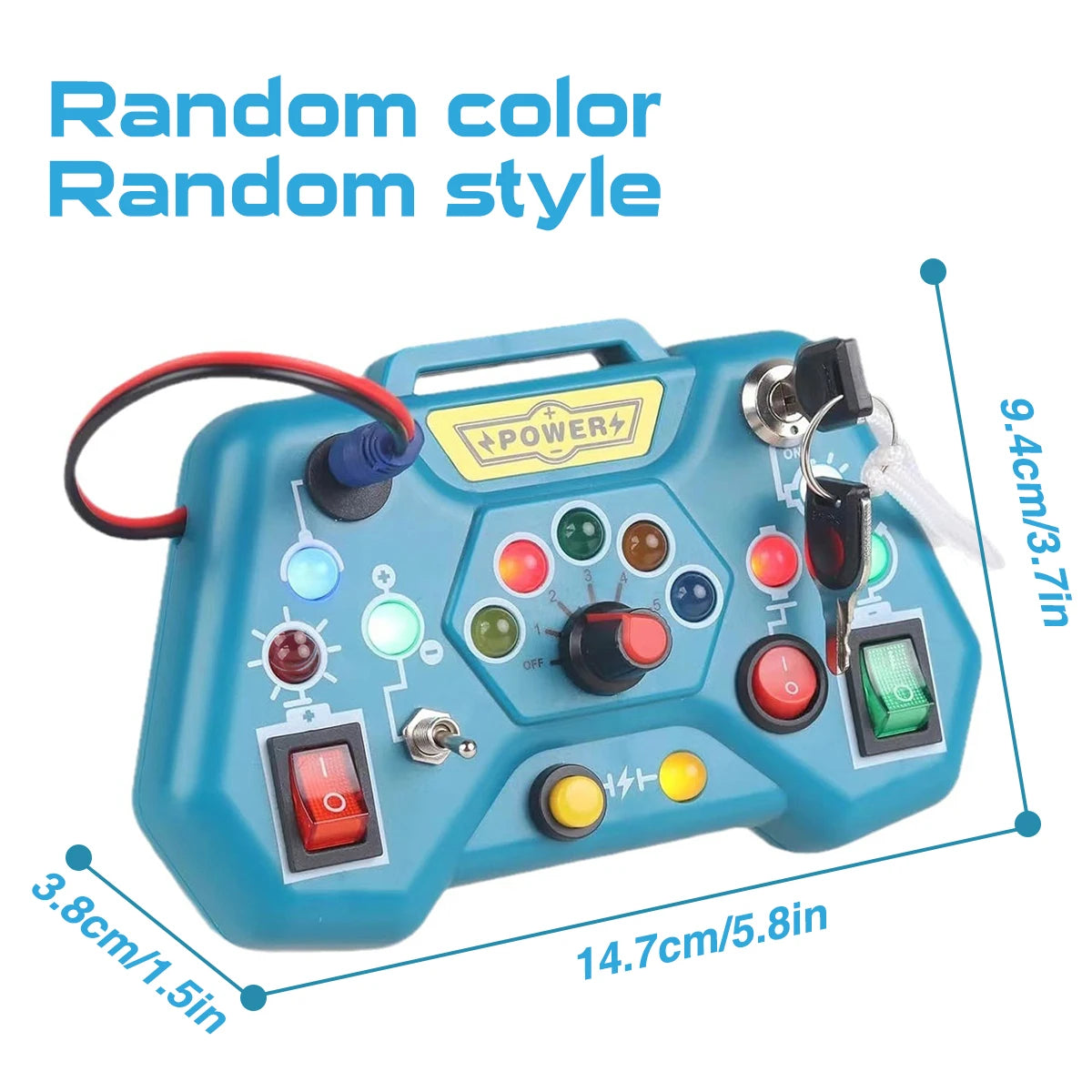 Montessori Busy Board Sensory Toys with LED Light Switch Control Board Travel Activities Children Games for 2-4 Years Old