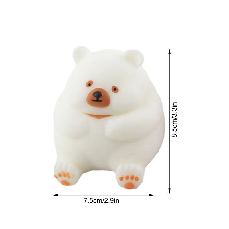 Sensory Stress Toys Squeeze Fidget Toys for Kids Mochi Squeeze Animal Toys Grab and Snap Finger Sensory Toy Slow Rising Bear Toy