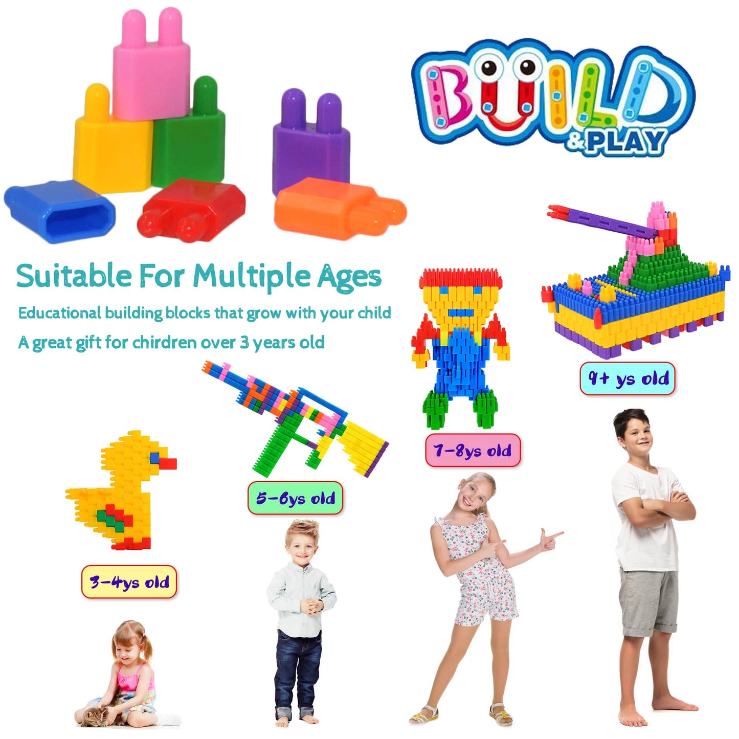 600 Pcs Set Building Blocks Construction STEM Toy - Educational Kit