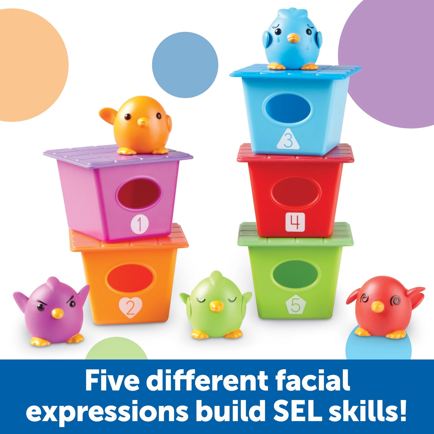 Peek-A-Bird Learning Buddies - 15 Pieces, Toddler Learning Toys for Boys and Girls Ages 18+ Months