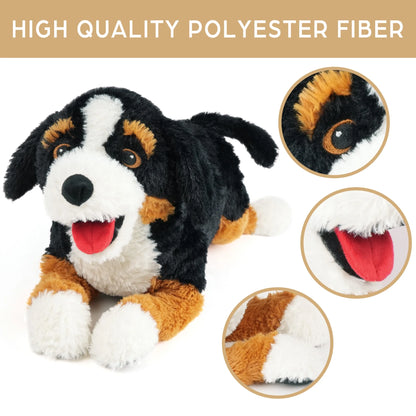 21 in Dog Plush Stuffed Animal, Large Black, Brown and White Retriever