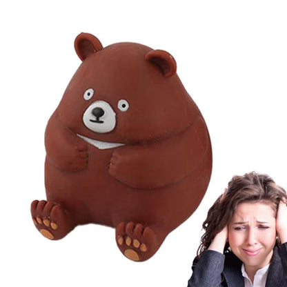 Sensory Stress Toys Squeeze Fidget Toys for Kids Mochi Squeeze Animal Toys Grab and Snap Finger Sensory Toy Slow Rising Bear Toy
