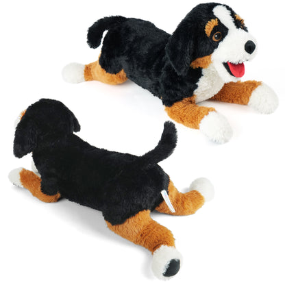 21 in Dog Plush Stuffed Animal, Large Black, Brown and White Retriever