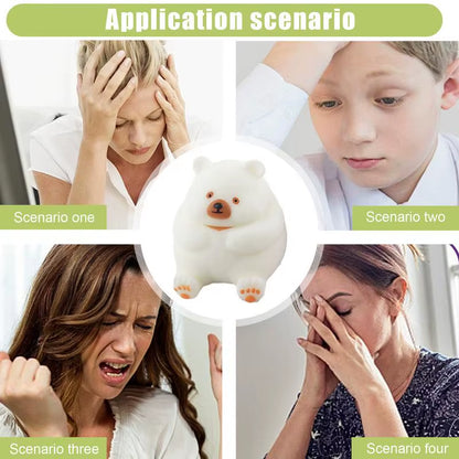 Sensory Stress Toys Squeeze Fidget Toys for Kids Mochi Squeeze Animal Toys Grab and Snap Finger Sensory Toy Slow Rising Bear Toy